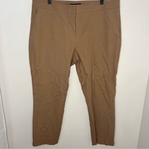 Lafayette 148 Trouser Pants Brown Khaki Size 16 Office Straight Leg Tan Career